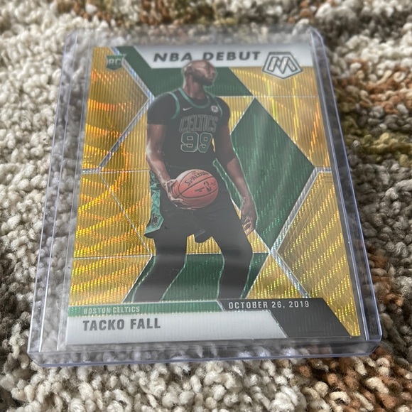2019-20 Panini Mosaic Tmall Celtics Tacko Fall Gold Wave Prizm Rookie RC #244 - Picture 1 of 2